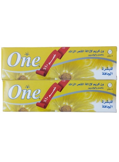 اشتري مجموعة من قطعتين كريم لازالة الشعر الزائد غني بالعسل والجلسرين للبشرة الجافة 90X2 جم في مصر