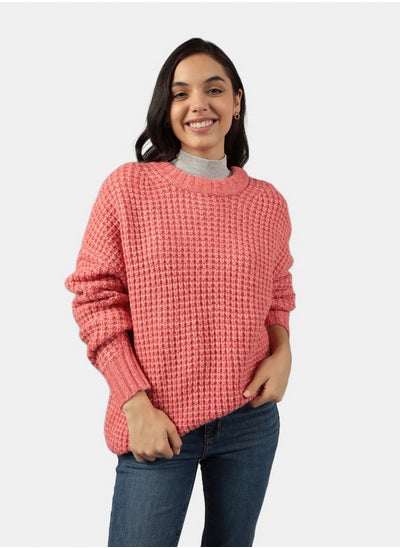 Buy AE Oversized Waffle Crewneck Sweater in Egypt