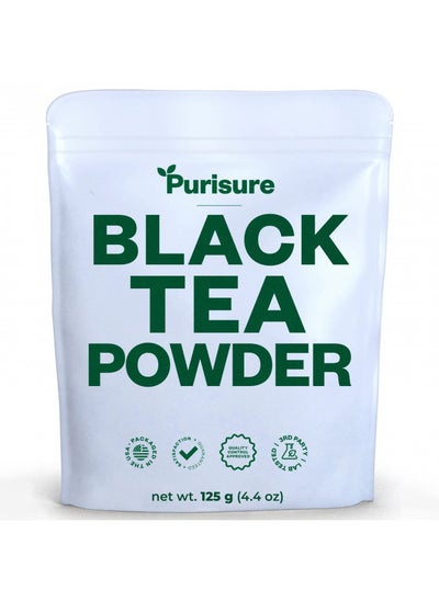 Buy Purisure Instant Black Tea Powder, 125g, Premium Zero Calorie Unsweetened Iced Tea Mix Powder, Refreshing Powdered Black Powder Tea, Delicious Instant Tea - Perfect for Hot & Iced Tea - 125 Servings in UAE