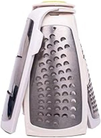 Buy Generic Stainless steel fan-shaped grater with 3 functions for kitchen - white green in Egypt