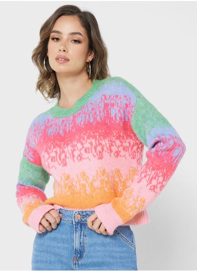 Buy Tie Dye Knitted Sweater in UAE