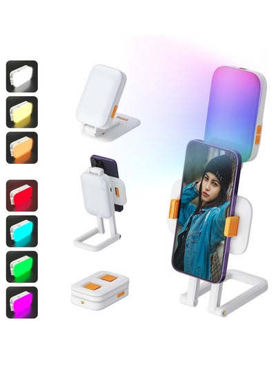 اشتري Portable Selfie Light with 82 LED, 3 Light Modes, RGB Modes, and Foldable Phone Holder - Perfect for Selfies, Vlogging, TikTok, and Videos في الامارات