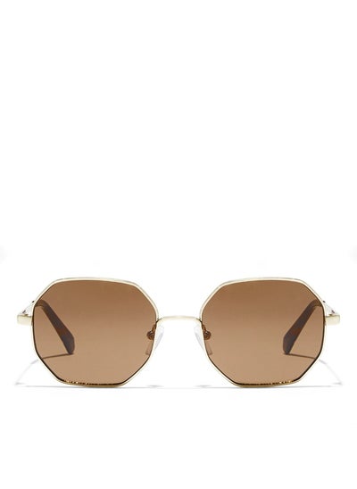 Buy BlackOut by eyewa Famous Unisex Sunglasses, Gold/Brown in UAE