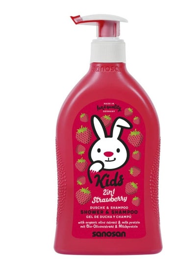 Buy 2-in-1 Shower & Shampoo Strawberry for Children & Baby 2 Shower Gel & Hair Shampoo 400 ml in Egypt