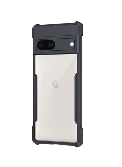 اشتري Shockproof Clear Back Cover Case for Google Pixel 7A | 360 Degree Protection | Protective Design | Transparent Back Cover Case for Google Pixel 7A Black Bumper في الامارات