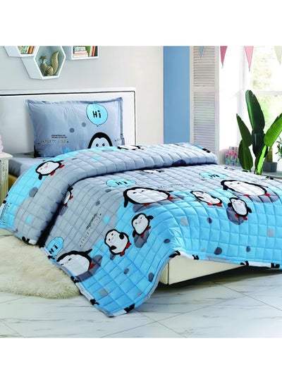 Buy Kids Compressed Comforter set Single Size Bedding Set 3Piece Includes 1 comforter + 1 bed sheet + Pillowcase Comforter Set in Saudi Arabia