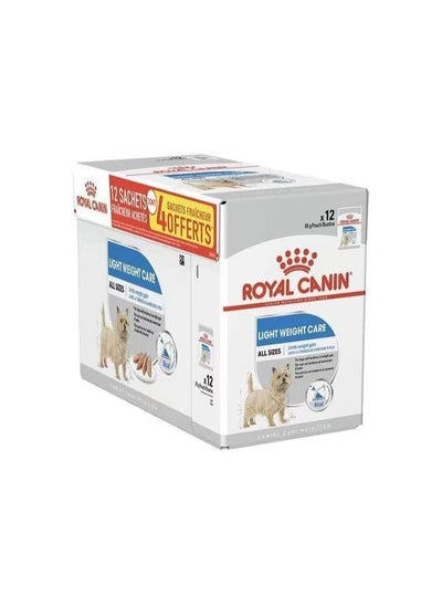 Buy Royal Canin CCN Light Weight Care Wet Food Pouches Box of 12x85g Canine Care Nutrition Dog Food in UAE