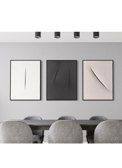 Buy White Black Canvas Framed Wall Art in UAE