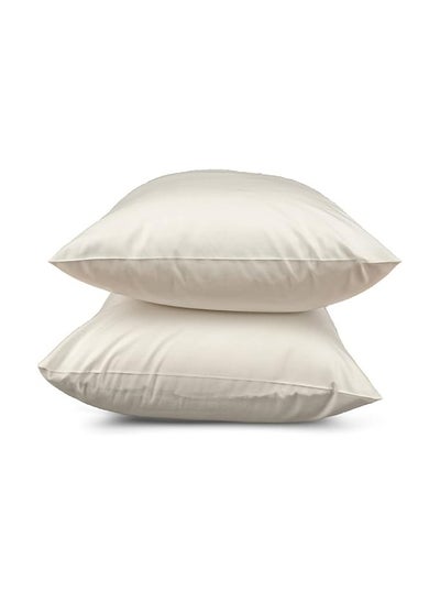 Buy Home of linen-Cotton Pillow Case set, Size 50*70cm, Off White in Egypt