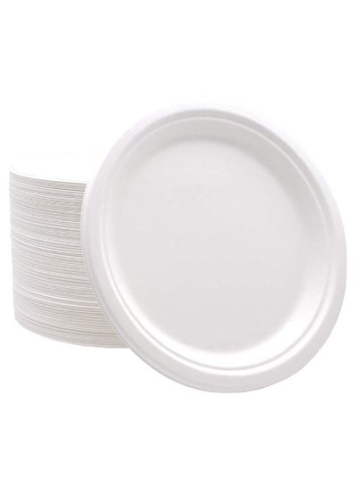 Buy Bagasse Biodegradable Plate 9 Inch Made From Sugarcane Plates 50 Pieces in UAE