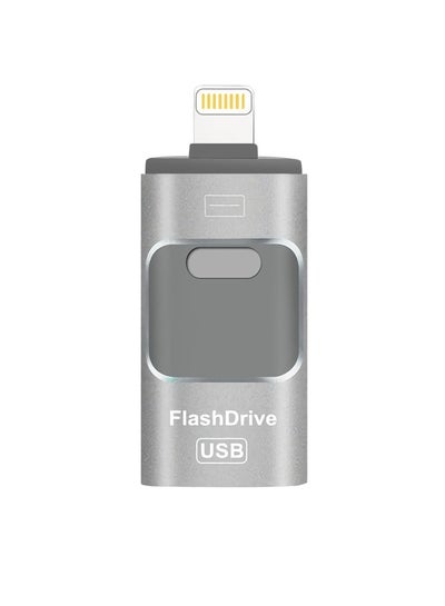 Buy 512GB USB Flash Drive, Shock Proof Durable External USB Flash Drive, Safe And Stable USB Memory Stick, Convenient And Fast I-flash Drive for iphone, (512GB Silver Gray) in UAE