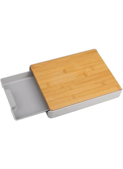 Buy Bamboo Cutting Board with Container Save Counter Space Kitchen Utensil Home in Egypt