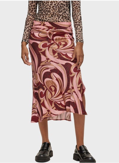 Buy Side Slit Printed Skirt in UAE