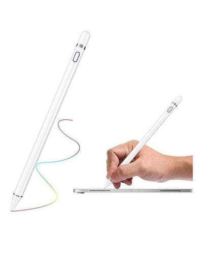 Buy Active Stylus Digital Pen For All iPhones, iPad, Android Tablets And Phones White in Saudi Arabia