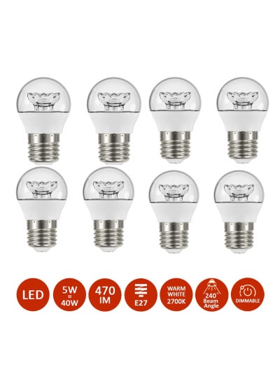 اشتري Osram LED E27 classic P 5W Dimmable Bulb, 2700K Warm White – Clear (Pack of 10) في الامارات