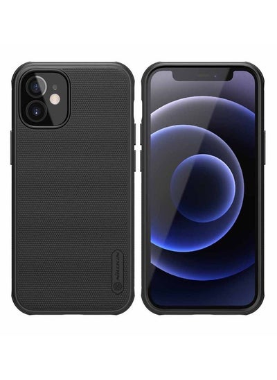 Buy Nillkin Cover Compatible with Apple iPhone 12 Mini (5.4 Inch) Case Super Frosted Shield Hard Phone Cover [ Slim Fit ] [ Designed Case for iPhone 12 Mini (5.4 Inch) ] - Black in Egypt