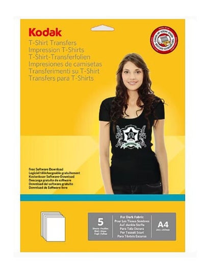 Buy T-shirt Transfers A4  Dark 5 Sheets in UAE