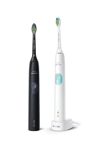 اشتري Philips Sonicare Protective Clean Dual Pack HX6450/05, White & Black Certified UAE 3 Pin في الامارات