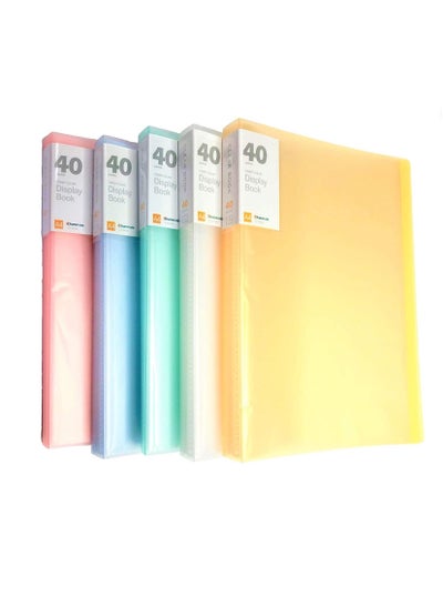 Buy 5Pcs A4 PP Display Book, 40 Transparent Pockets Presentation Book Translucent Cover for Brochures Reports Certificates in Saudi Arabia
