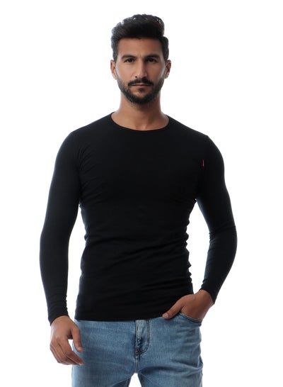 Buy Full Sleeves O-Neck T-Shirt - Black in Egypt