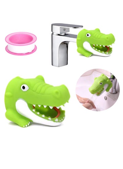 اشتري Crocodile Faucet Extender Bath Spout Cover,Kids Toddler Bathroom Bathtub Fun & Safety في الامارات