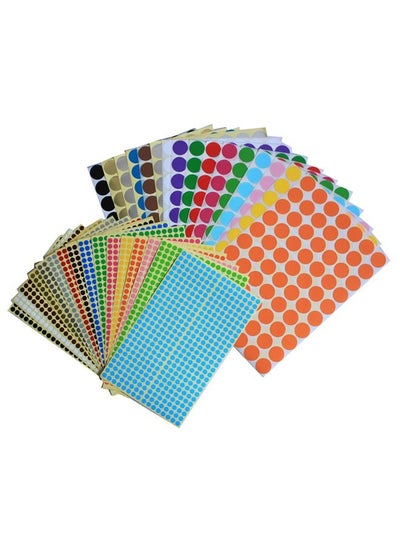 Buy Round Dot Stickers Color Coding Labels 6mm 19mm in 16 Colors in UAE