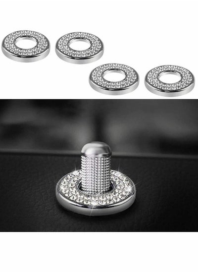 اشتري Car Inner Door Lock Pull Cover Compatible with Mercedes-Benz, Accessories Door Lock Pull Cover, Crystal Car Interior Rod Bolt Accessories Decals Stickers (4PCS) في السعودية