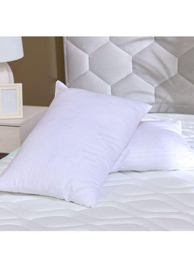 اشتري Lucy 2 Piece Set Pillow Micro Fiber Pillow Extra Soft Comfortable Sleeping Pillows For Bedroom 50x75 cm White في الامارات