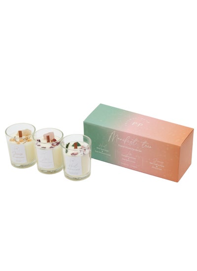 Buy Manifest Crystal Candle Trio in UAE