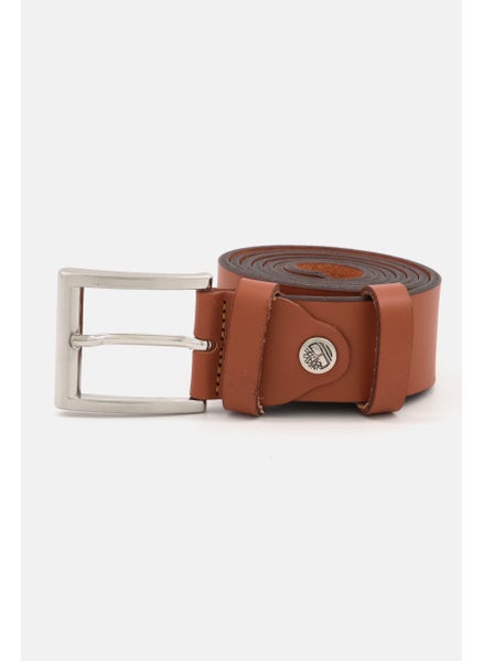 Buy Men Leather Belt, Brown in Saudi Arabia