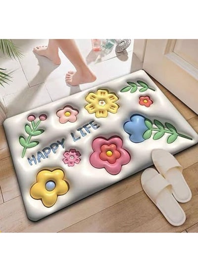 Buy Soft, quick-drying, anti-slip, 3D bath rug in multiple shapes in Egypt