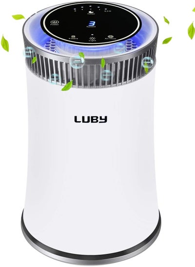 Buy Luby Air Purifier for Home with True HEPA Filter, 5 Speeds, 8H Timer, Night Light & Filter Change Reminder, Portable Air Cleaner for Dust, Pollen, Pet Dander, Hayfever, Cooking Smell in UAE