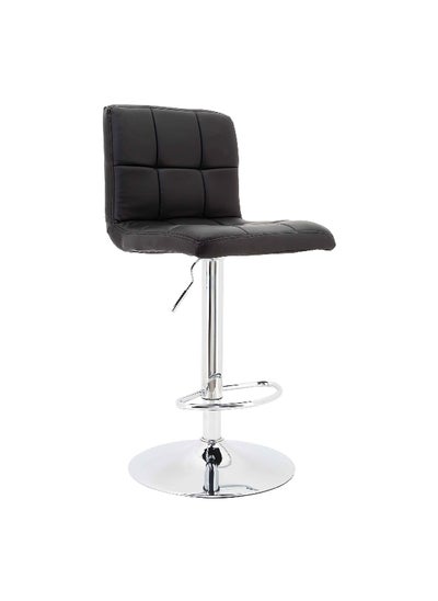 Buy Modern Anti Skid Feet Tufted Design Armless Kitchen Bar Stool Black 28 x 48 x 60 cm HLP-6302L in Saudi Arabia