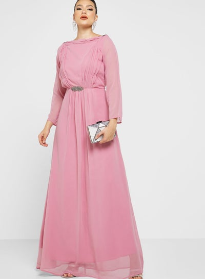 Buy Embellished Waist A-Line Dress in Saudi Arabia