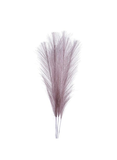 Buy Artificial Feather Bunch 6-Piece  52cm - Brown in UAE