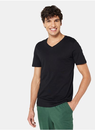 Buy Basic V Neck T-Shirt (Pack of 2) in UAE