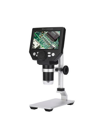 Buy G1000 Digital Electron Microscope 4.3 Inch Large Base LCD Display 10MP 1-1000X Continuous Amplification Magnifier in Saudi Arabia