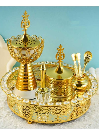 Buy Elegant Design Incense Burner Set Arabic Oud Holder for Home and Office Fragrance in UAE