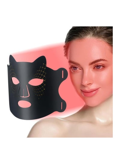 اشتري Red Light Therapy for Face, 4 Colors Led Red Light Therapy Silicone Mask 660nm & 850nm Wavelength for Home Use, Yoga, Sauna, Exercising, Taking A Walk, for Different Face Sizes في السعودية