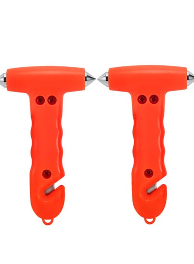 Buy Car Safety Hammer, 2-Pack Auto Emergency Escape Hammer with Window Breaker and Seat Belt Cutter, Striking Red Emergency Escape Tool for Car Accidents Family Rescue & Auto Emergency Escape Tools in UAE