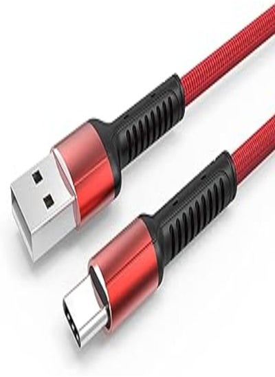 Buy Ldnio LS63 Mobile Phone Cables 2.4A Fast Charging Type-C USB Cable 1M - Red in Egypt