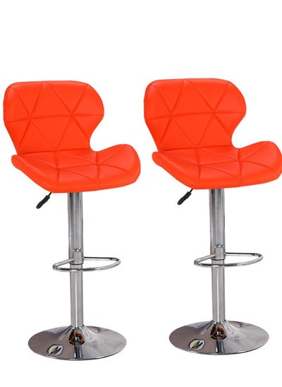 اشتري Bar Stools Adjustable Dining Chair Kitchen Dining Chairs Modern Lounge Chair Accent Chair Square Island Barstool Bar Chairs Kitchen Counter Chairs Makeup Chairs for Kitchen Living Room Bedroom 2 Sets في الامارات