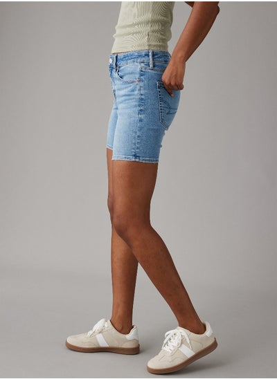 Buy AE Next Level Low-Rise Skinny Bermuda Denim Short in UAE