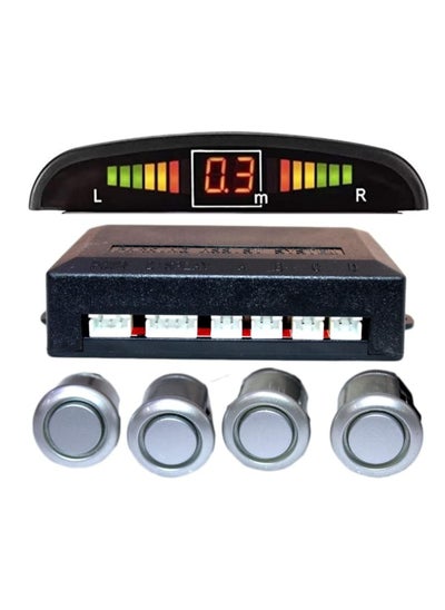 Buy Car Parking Sensor 4 Sensors Auto Reverse Assistance Backup Radar Detector System in UAE