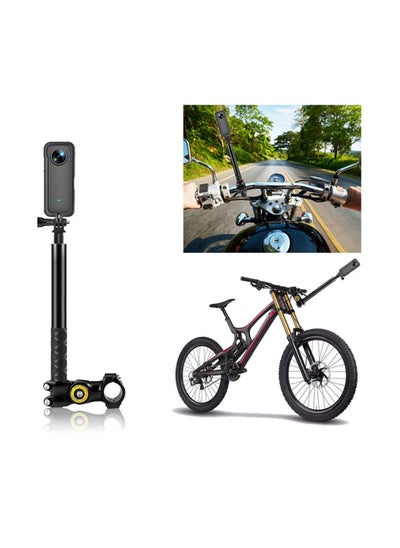 Buy Motorcycle Bike Panoramic Monopod Bicycle Hidden Selfie Stick Compatible with GoPro Max Her 11 10 9 One DJI Insta360 Action Camera Accessory in UAE