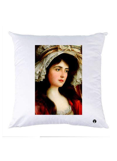 اشتري Printed Pillow Polyester White 30x30cm في مصر