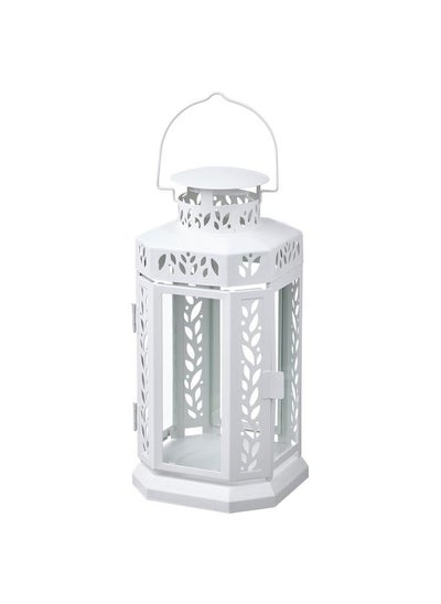 Buy Lantern F Block Candle In Outdoor White 28 Cm in Saudi Arabia