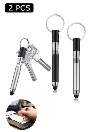 Buy 2 Pcs 3-in-1 Mini Stylus Pen Keychain, Touchscreen Stylus Pen, with Signature Pen and Key Chain in UAE