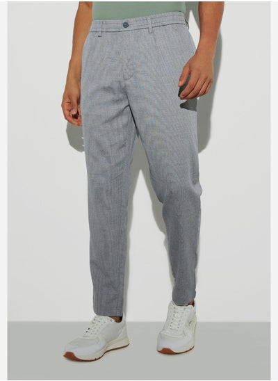 Buy Straight Fit Textured Oxford Pants in Saudi Arabia