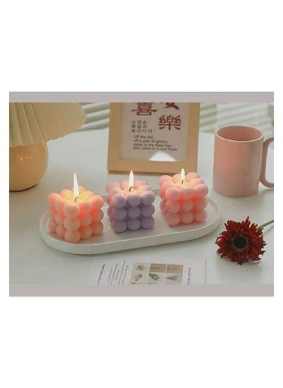 Buy Bubbles Fragrant Cube Candle - Purple in Egypt